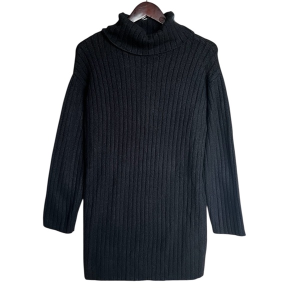 Abercrombie & Fitch Brand New Women’s Turtleneck Black Knit Sweater Dress Size M - Picture 4 of 7
